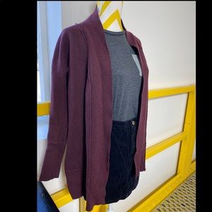 🐞$14* Rachel Zoe burgundy cardigan cuffs